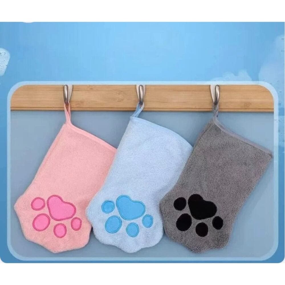 Cat Paw Grooming Glove Towel