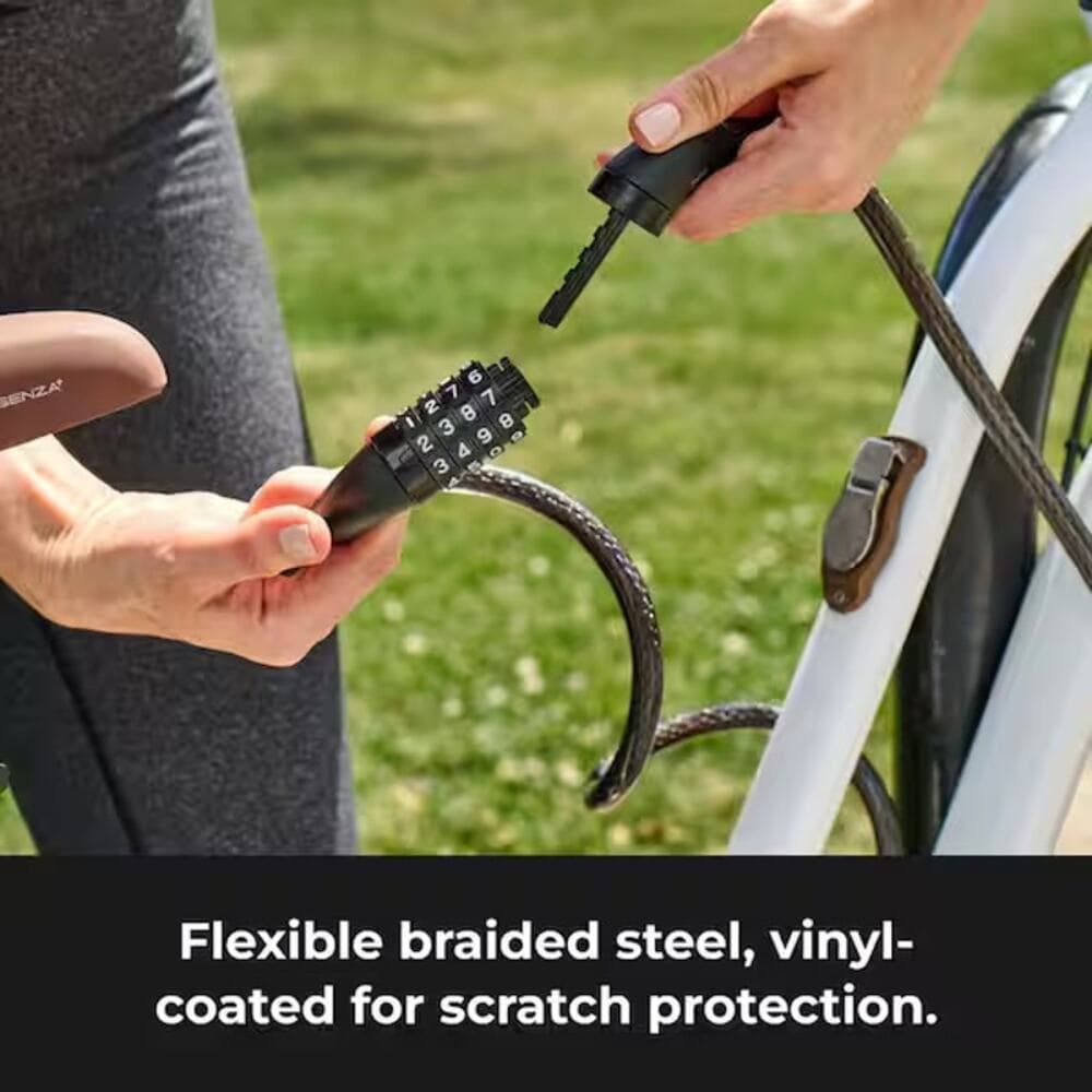 Bike Lock Cable with Combination, Resettable, 5 ft. Long - Thumbnail 3