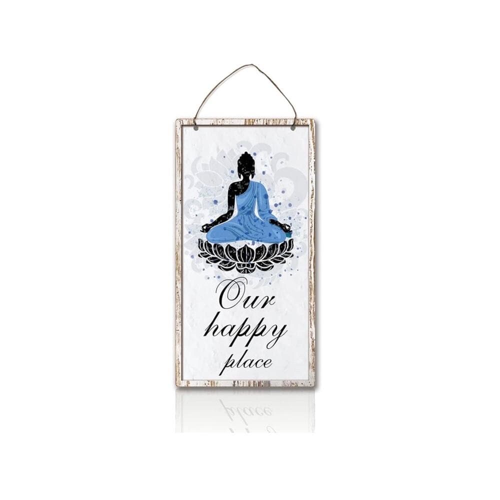 Buddha Figure Wooden Signs, Hanging Signs Plaques Buddhist Decor wood wall art - Thumbnail 8