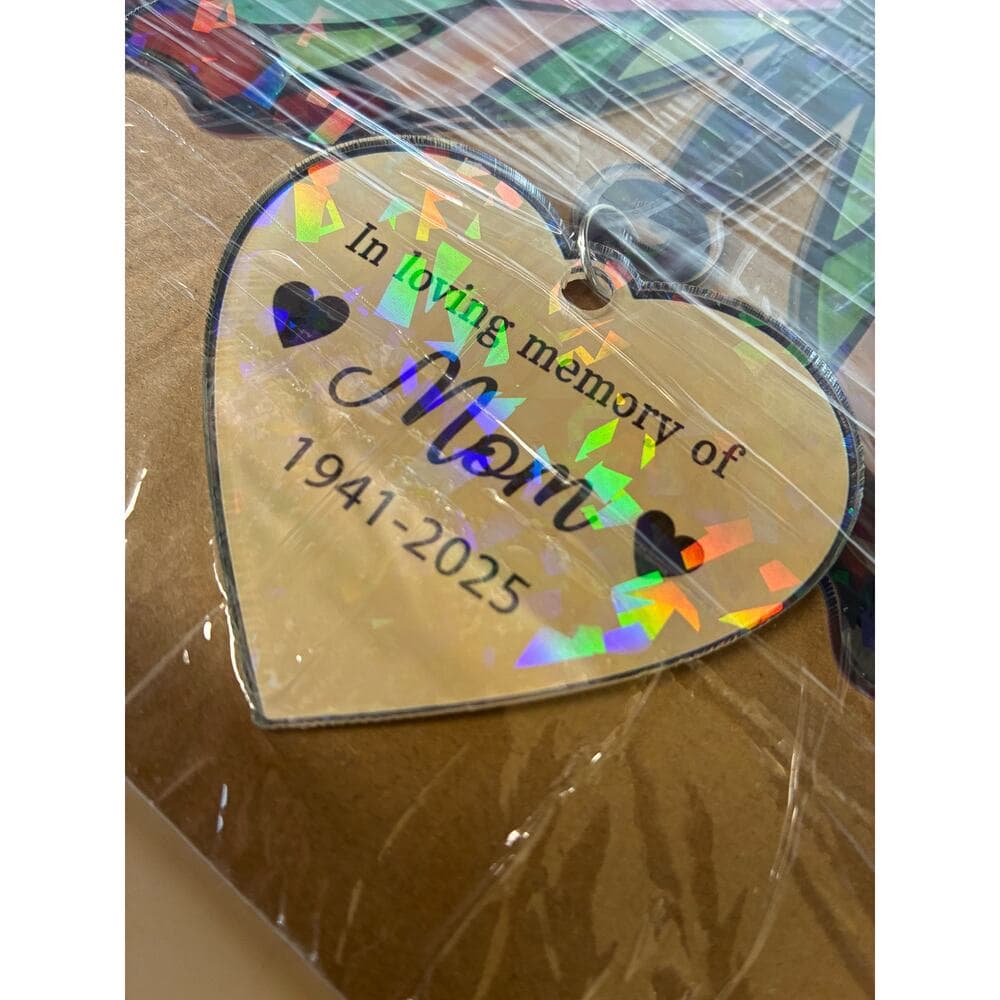 Holographic Butterfly Suncatcher: Memorial Gift for Mom 1941-2025
