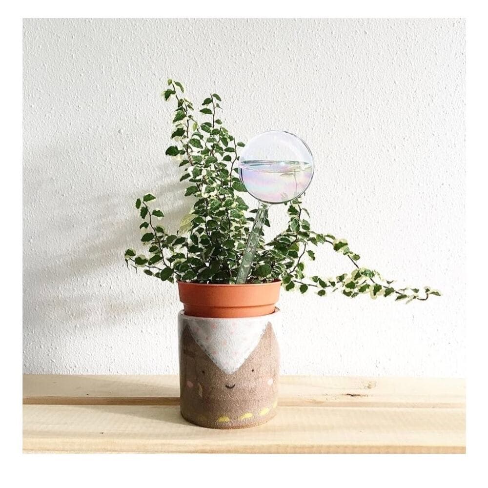 4 Pcs Iridescent Glass Plant Watering Globes - 9 Inch Self Watering Planter - Thumbnail 5