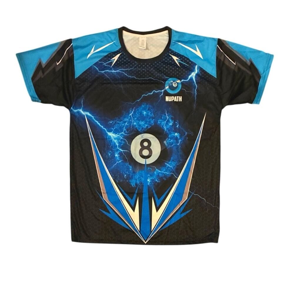 8 Ball Jersey Size Large Black & Baby Blue - Thumbnail 6