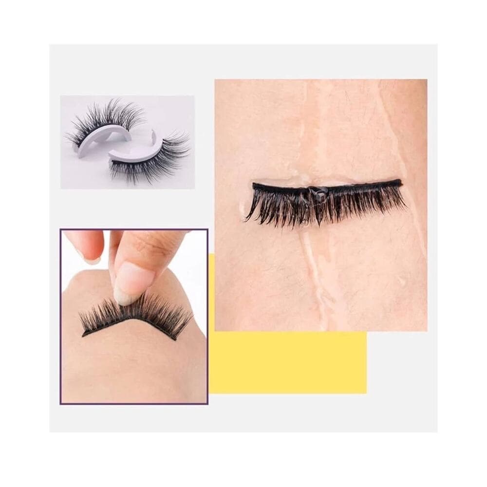 Reusable Adhesive Eyelashes, 2pair Beauty Self Adhesive Lashes, Beauty Lust - Thumbnail 3