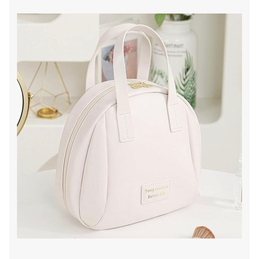 Makeup Bag,Travel Makeup Bag, Cosmetic Bags for Women and Girls White - Thumbnail 8