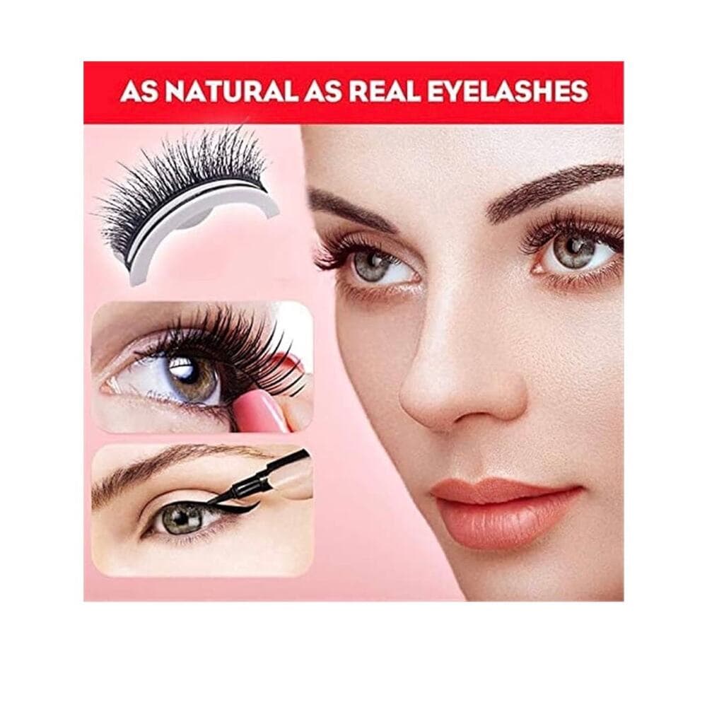 Reusable Adhesive Eyelashes, 2pair Beauty Self Adhesive Lashes, Beauty Lust - Thumbnail 2