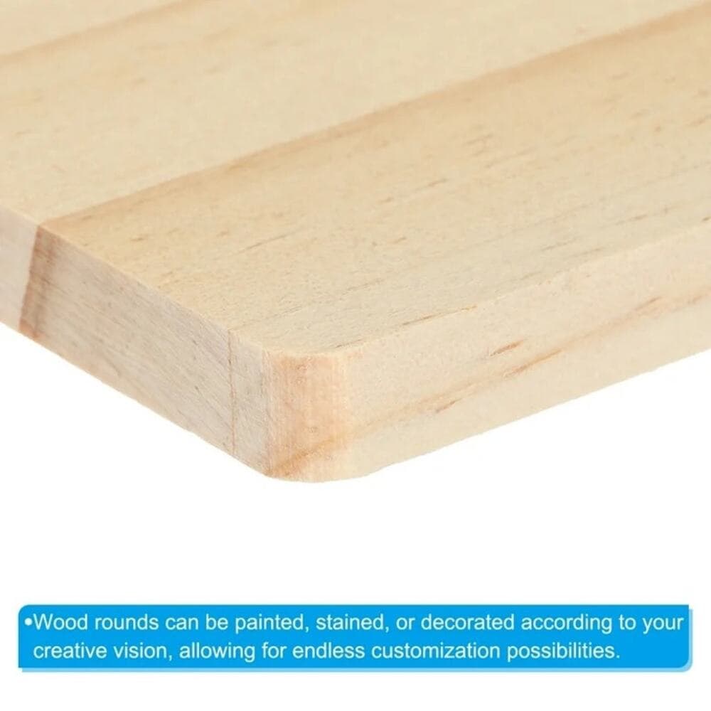 Uxcell 100x100mm Unfinished Wooden Coasters, 9 Pack Square Wood Coasters - Thumbnail 2