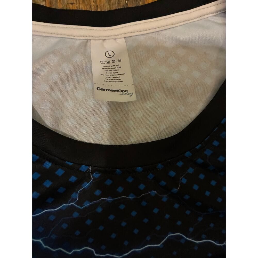 8 Ball Jersey Size Large Black & Baby Blue - Thumbnail 3