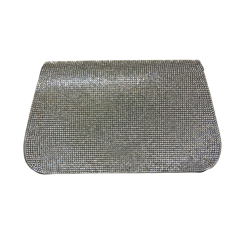 Women’s purse with silver rhinestones all over it 8” X 6”