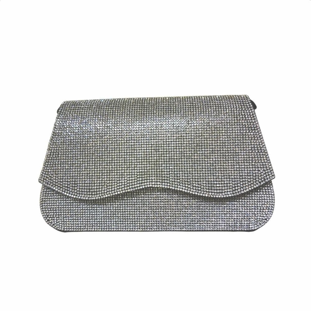 Women’s purse with silver rhinestones all over it 8” X 6” - Thumbnail 2