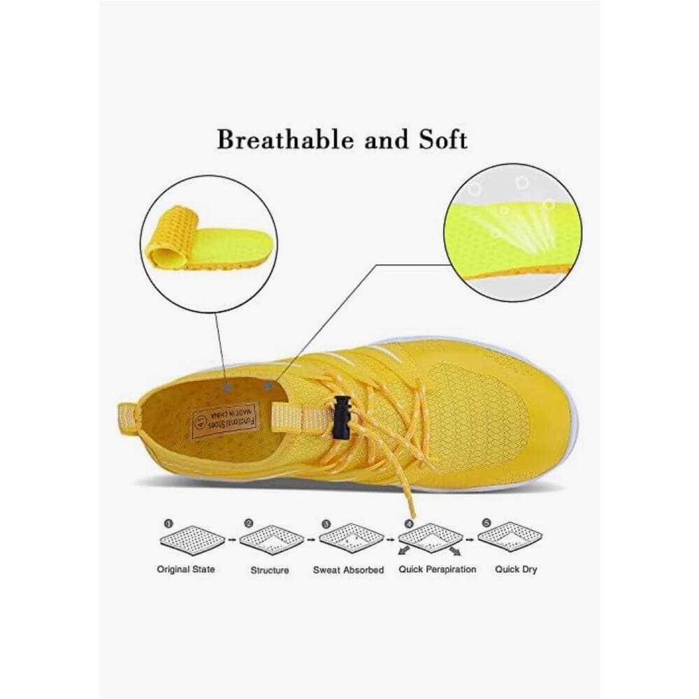 Mens Womens Water Shoes Slip-on Sports Quick Dry Barefoot for Swim Diving Sz M - Thumbnail 2