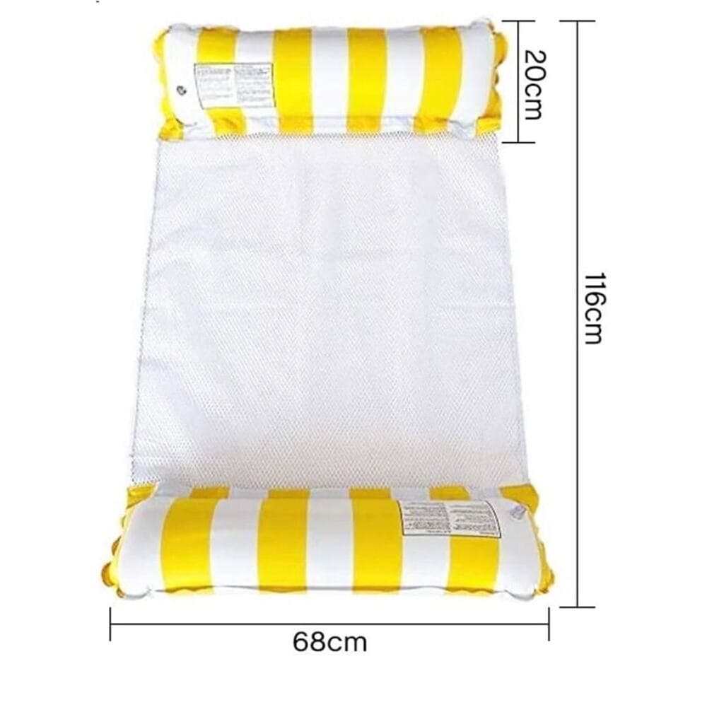 Inflatable Floating Bed Striped Floating Row Water Recreation Inflatable Lounge - Thumbnail 2
