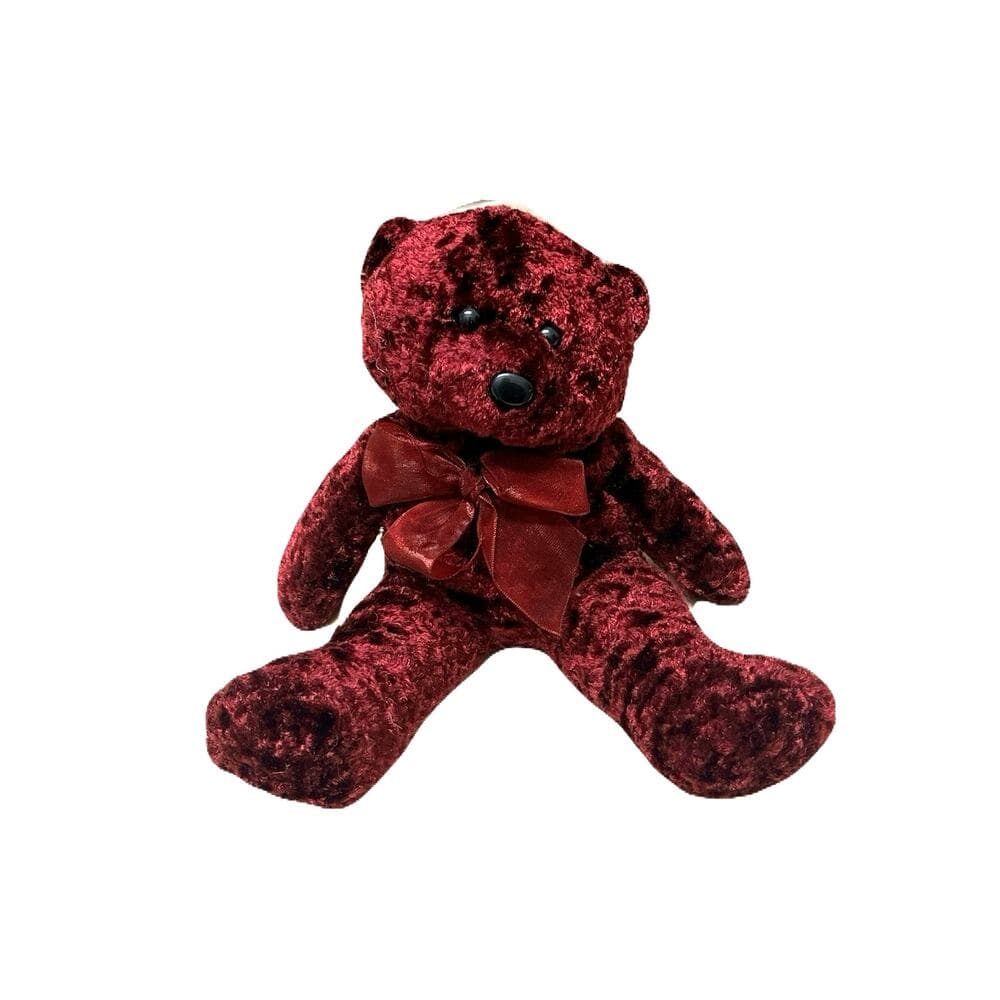 Burgundy 7 inch teddy bear - Thumbnail 6