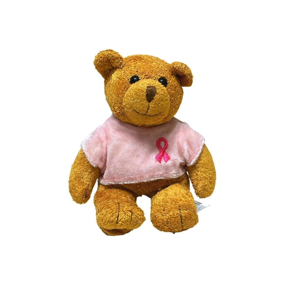 Avon BEAN BAG TEDDY BEAR W/ PINK BREAST CANCER SHIRT 7" STUFFED ANIMAL Toy - Thumbnail 5