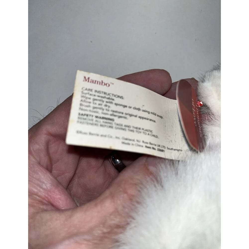 MAMBO by Russ Berrie Fancy White Monkey Plush Perfect Gift for Friends Daughter - Thumbnail 7