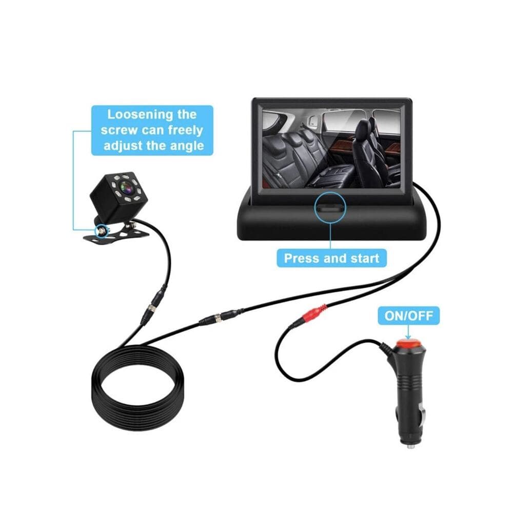 Baby Car Mirror, 4.3'' HD Night Vision Function Car Mirror Display