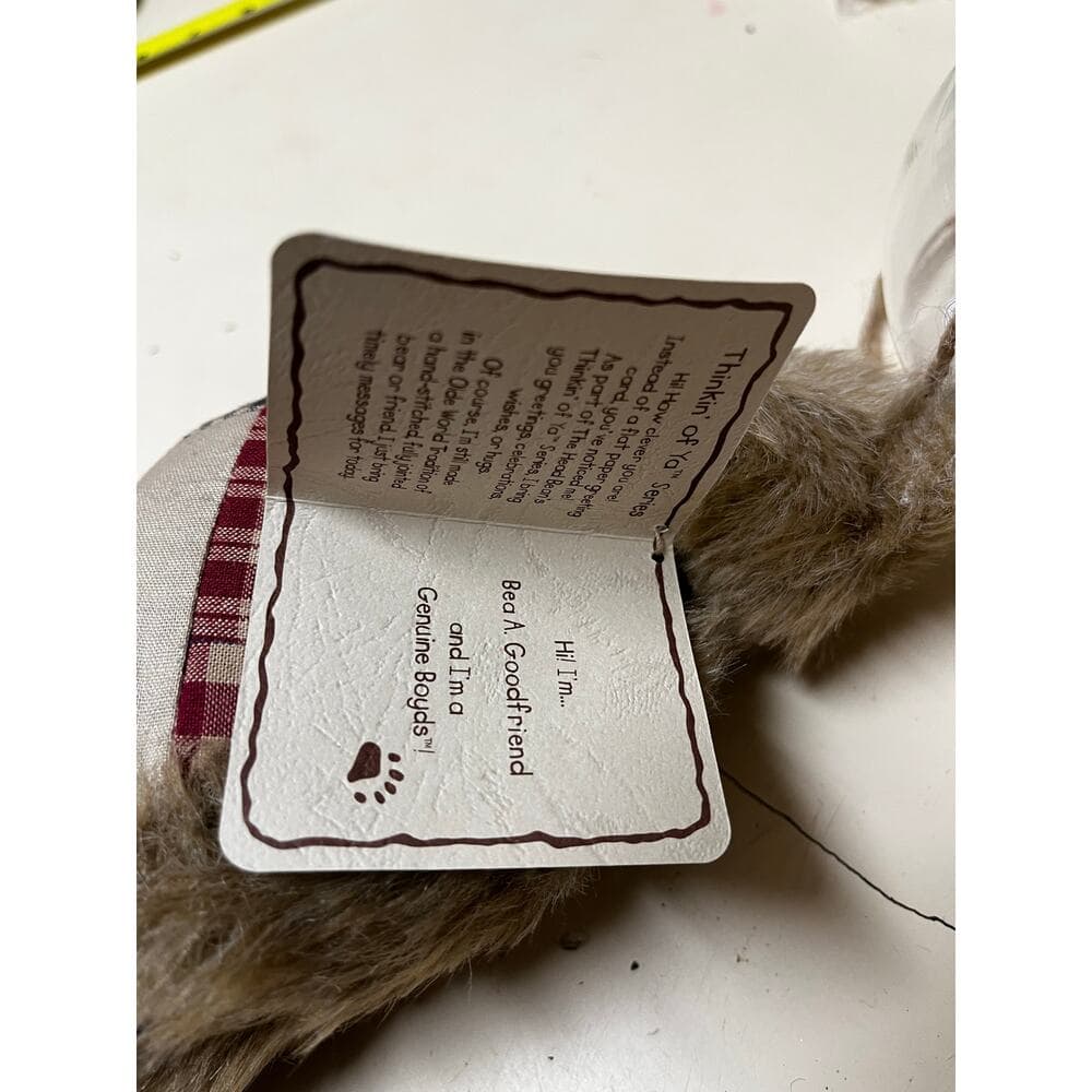 NEW Boyds Bears Head Bean Collection 903067 Bea A. Goodfriend Brown Stuffed 8” - Thumbnail 7