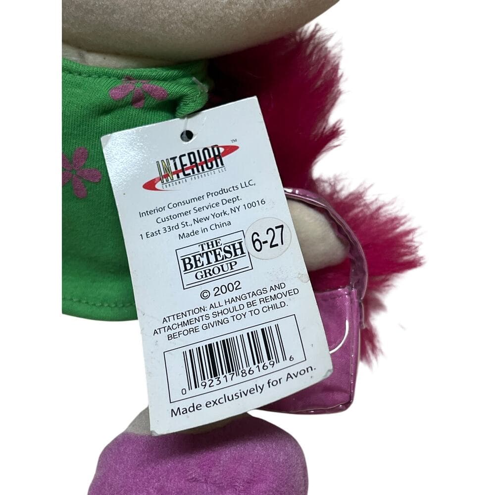 I Wanna Be Glamorous Doll 10" Soft Plush Stuffed Beanie Avon 2002 - Thumbnail 3