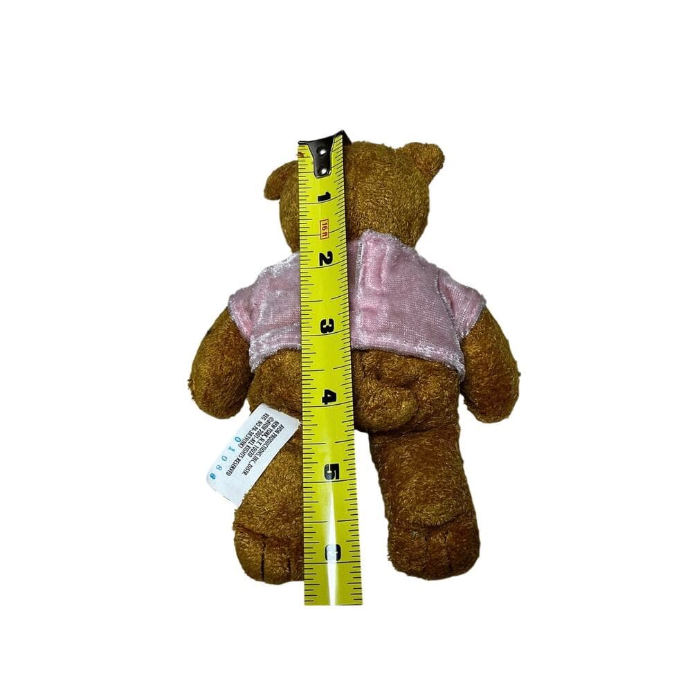Avon BEAN BAG TEDDY BEAR W/ PINK BREAST CANCER SHIRT 7" STUFFED ANIMAL Toy - Thumbnail 2