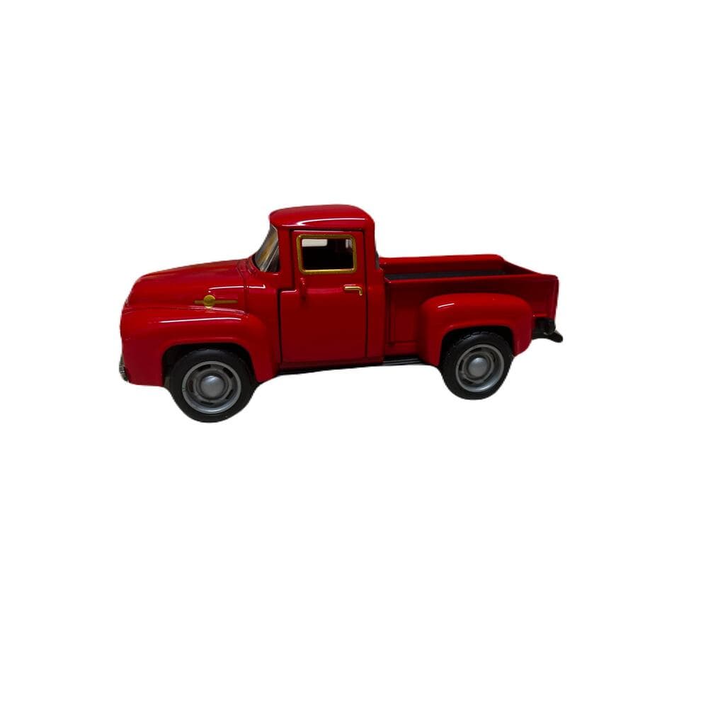 Vintage Red Truck Toys,Christmas Red Trucks Decorations Metal Pickup Toy - Thumbnail 7