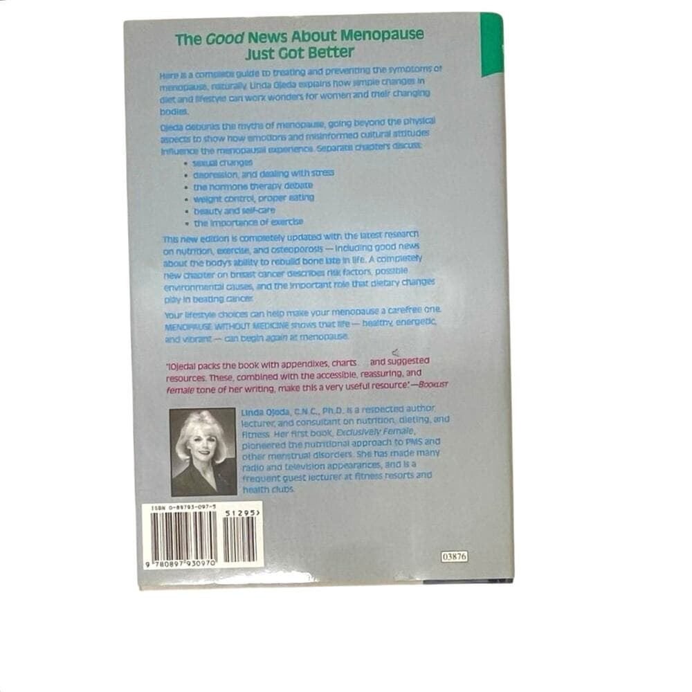 Menopause Without Medicine Linda Ojeda , PH.D. Hardcover Book