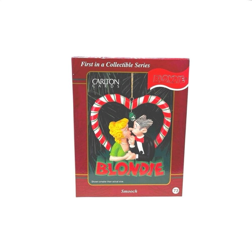 1999 Carlton Cards Heirloom Collection BLONDIE & DAGWOOD "Smooch" Xmas ornament - Thumbnail 4