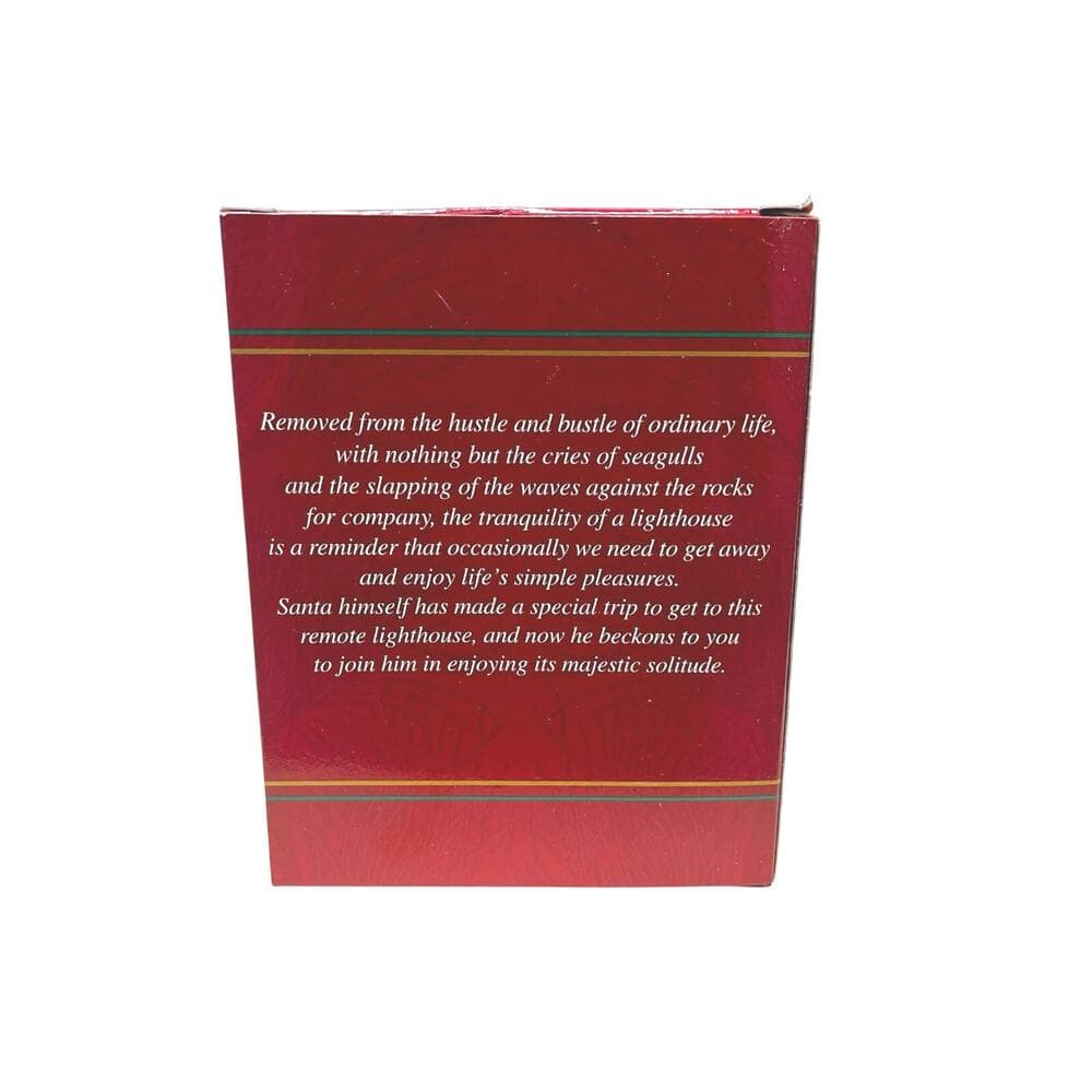 Carlton Cards Heirloom Ornament - "Seaside Yuletide" - Light House with Santa - Thumbnail 2