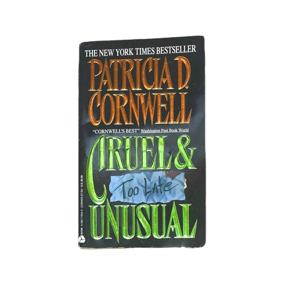1994 CRUEL & UNUSUAL by Patricia D Cornwell PaperBook - Thumbnail 5