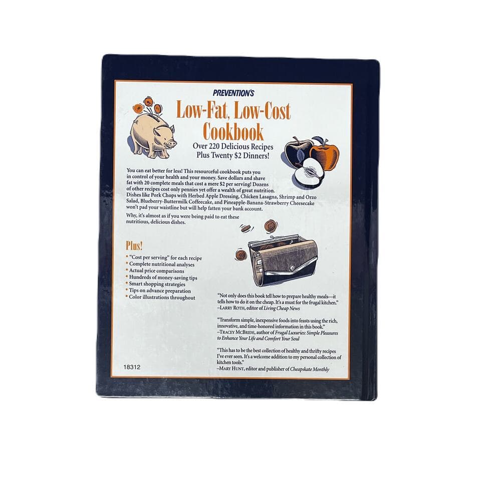Preventions Low-Fat Low-Cost CookBook HardCover Book