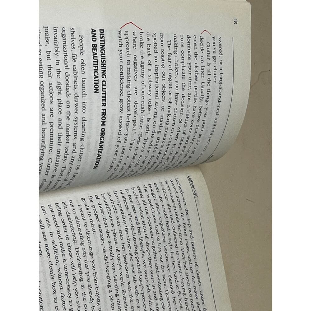 Lighten Up!: Free Yourself from Clutter Michelle Passoff HardCover Book - Thumbnail 3