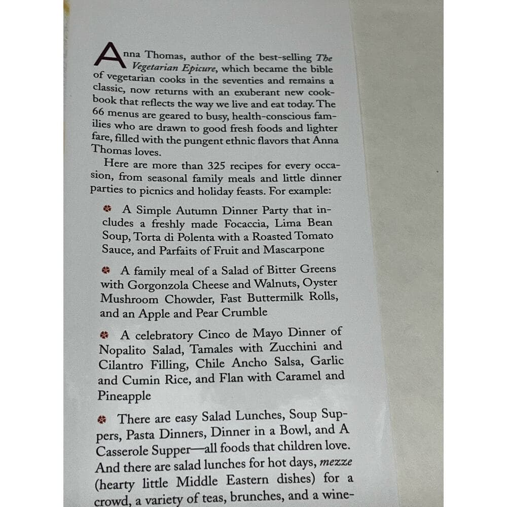 The New Vegetarian Epicure: Menus--with 325 all-new recipes book - Thumbnail 5
