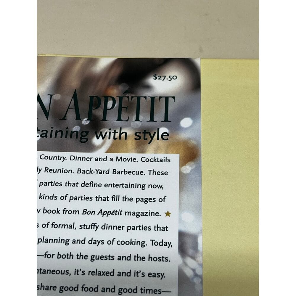 Bon Appetit Entertaining with Style Hardcover Book - Thumbnail 3