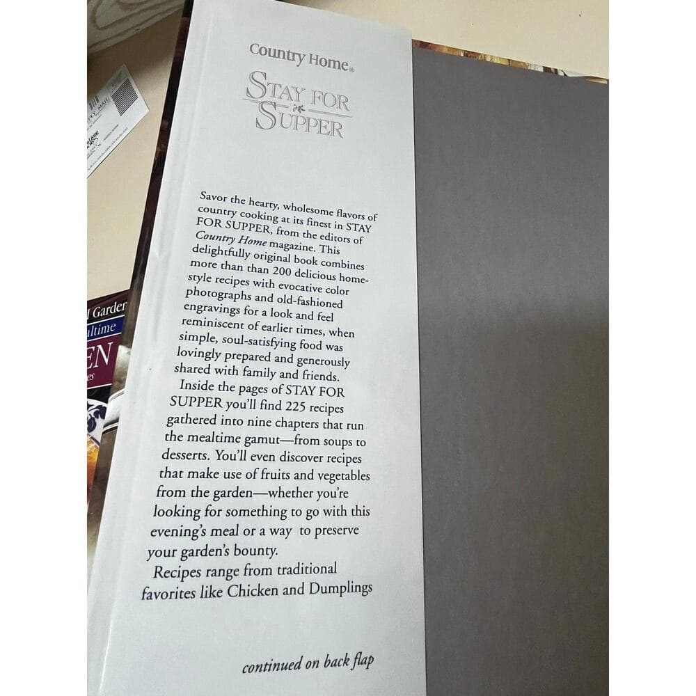 Stay For Supper Country Home Hardcover Books - Thumbnail 2