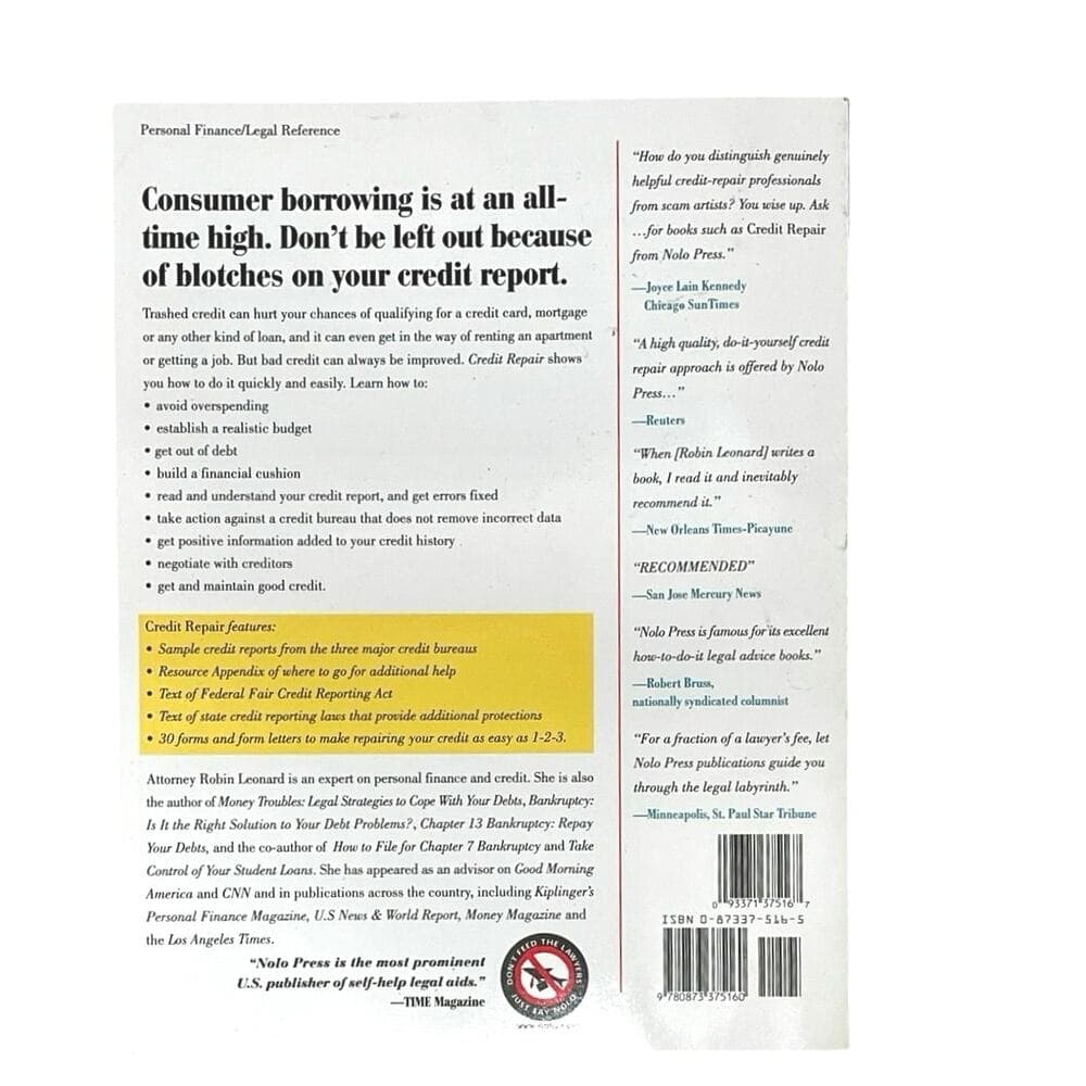 Credit Repair: Auick & Legal 3rd Edition - 1 April 1999 - Thumbnail 2