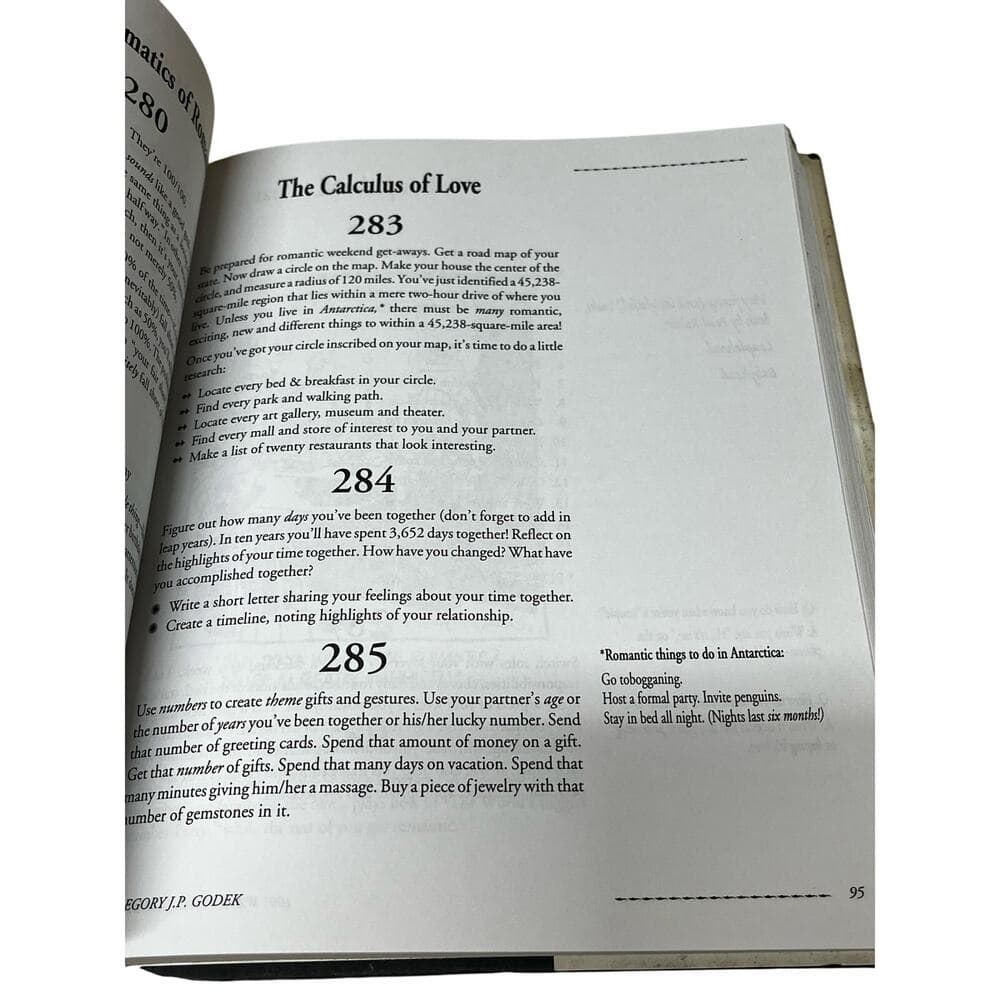 1001 Ways to be Romantic By Gregory Godek Hardcover Book - Thumbnail 5