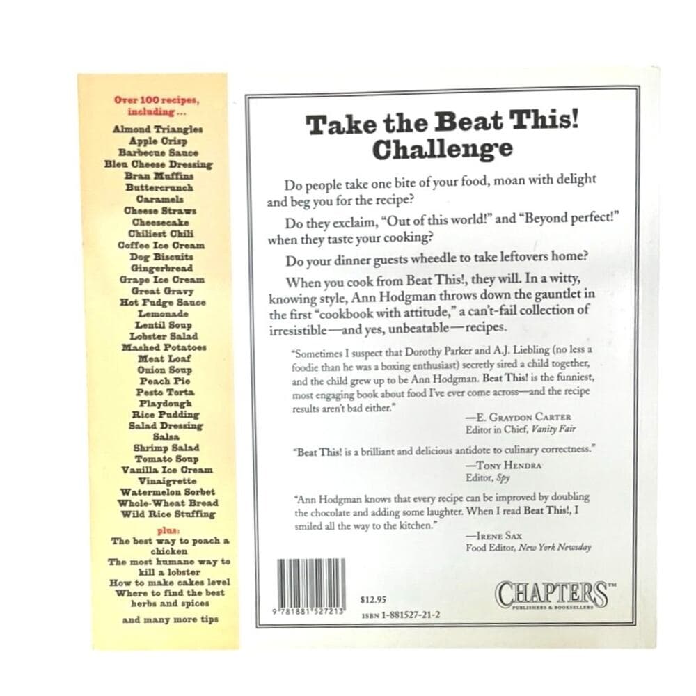 Beat This! Cookbook/the Very Best Recipe for Apple Pie, Brownies,