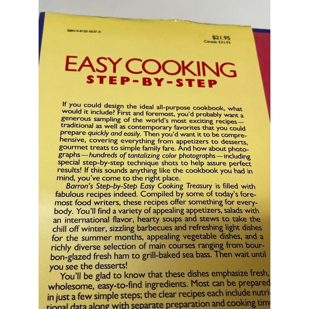 Barron's Easy Cooking Step by Step by Bev Bennett (Hardcover) 1985 - Thumbnail 4