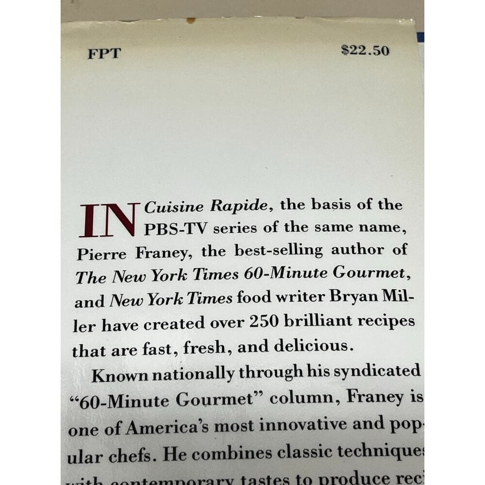 Cuisine Rapide - Pierre Franey and Bryan Miller - Thumbnail 3