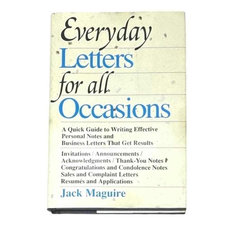 Everyday Letters for All Occasions by Jack Maguire ( Hardcover, 1994) - Thumbnail 4