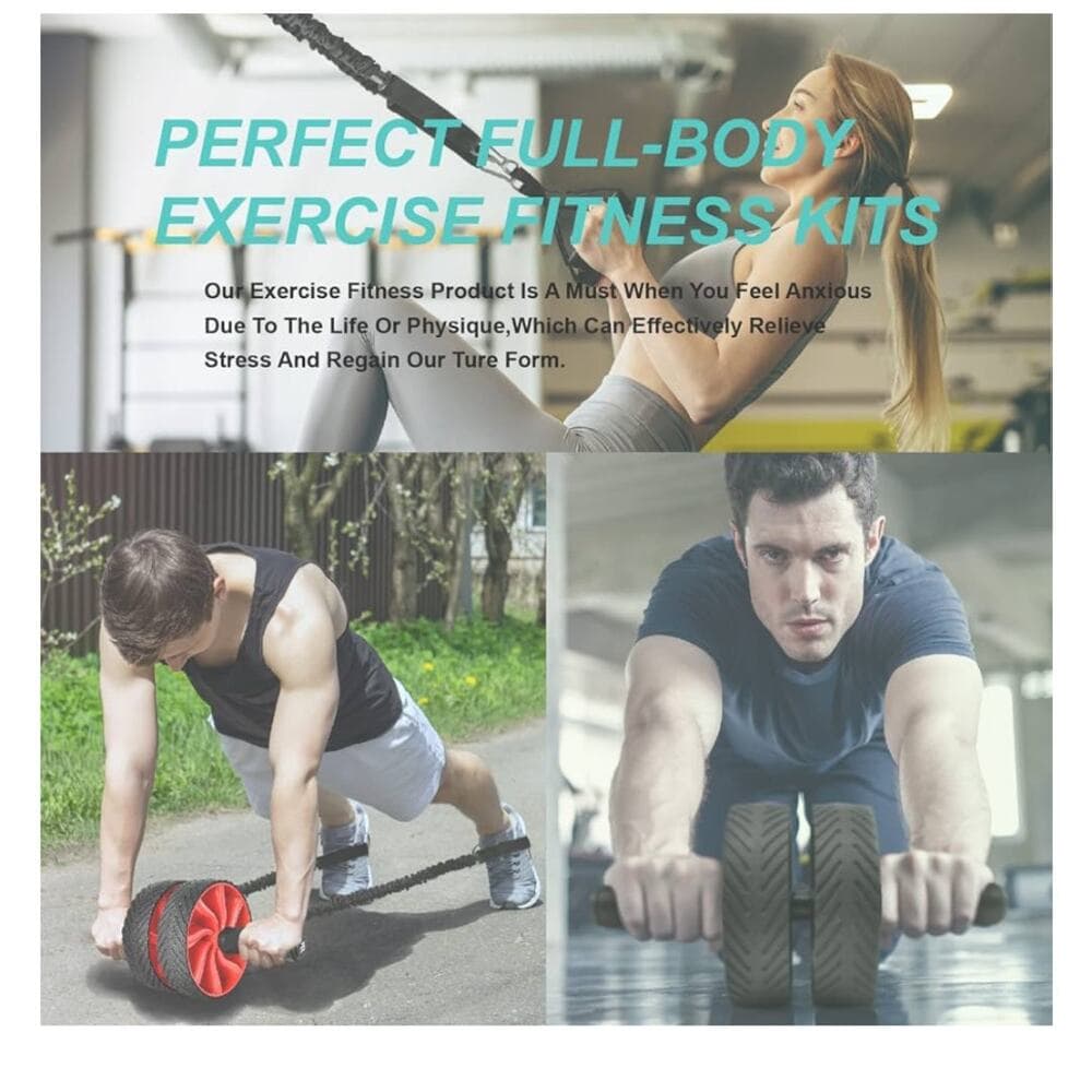 Ab Wheel Roller home workout, ab roller wheels for Abdominal & Core Strength - Thumbnail 3