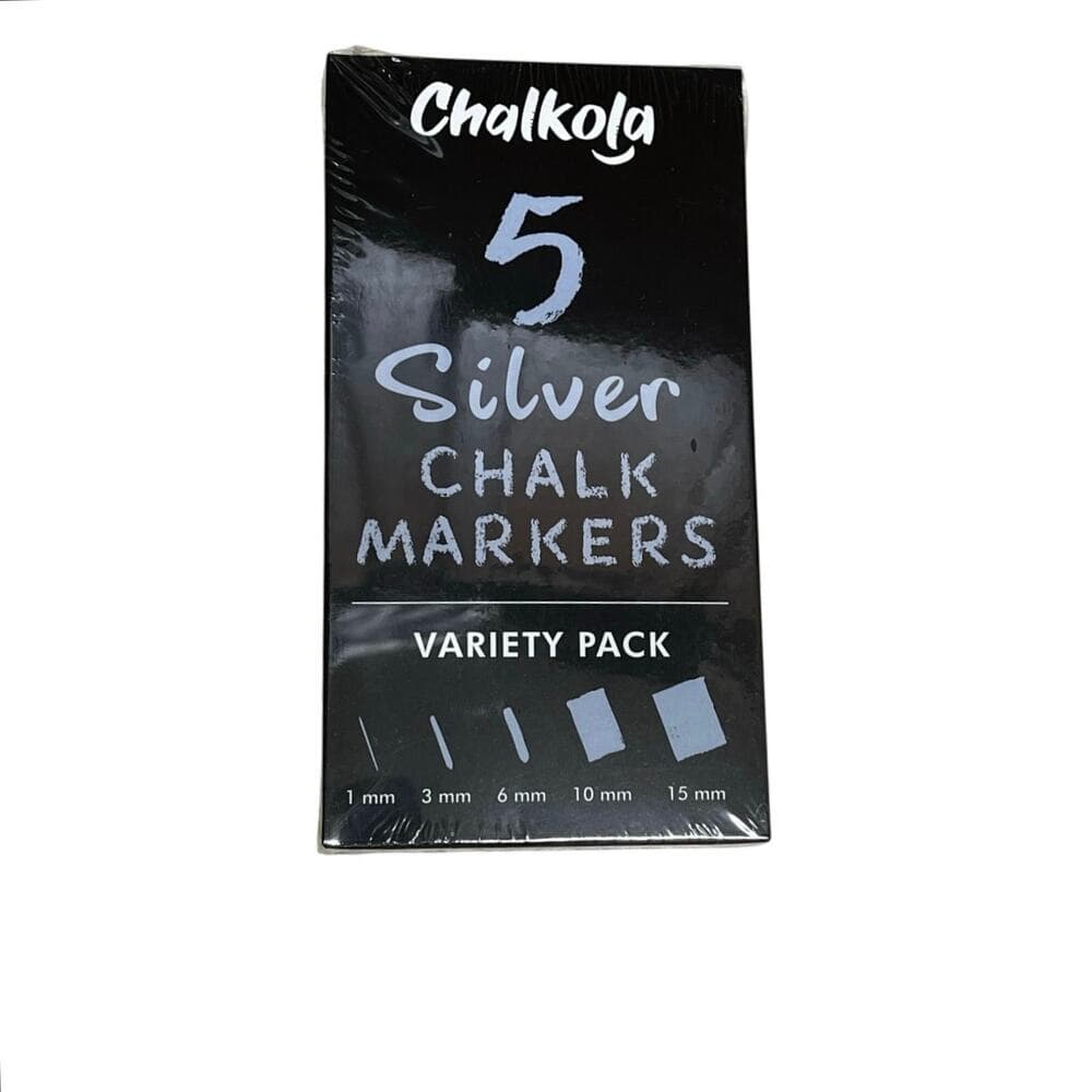 Chalkola 5 Silver Chalk Markers Variety pack - Thumbnail 3
