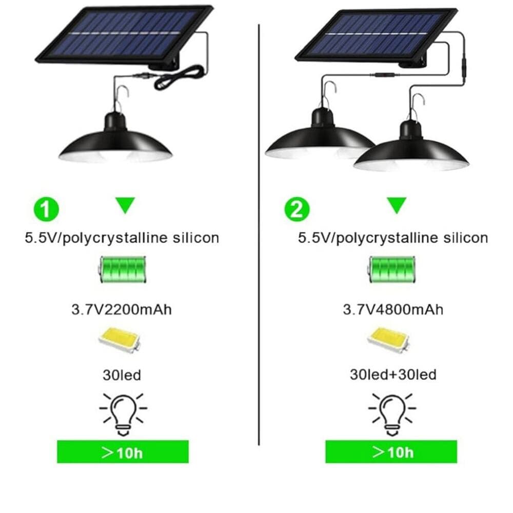 Super Bright Split Solar Light Remote Outdoor Waterproof Garden Street - Thumbnail 3