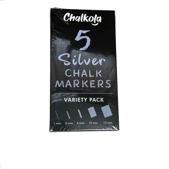 Chalkola 5 Silver Chalk Markers Variety pack - Thumbnail 4