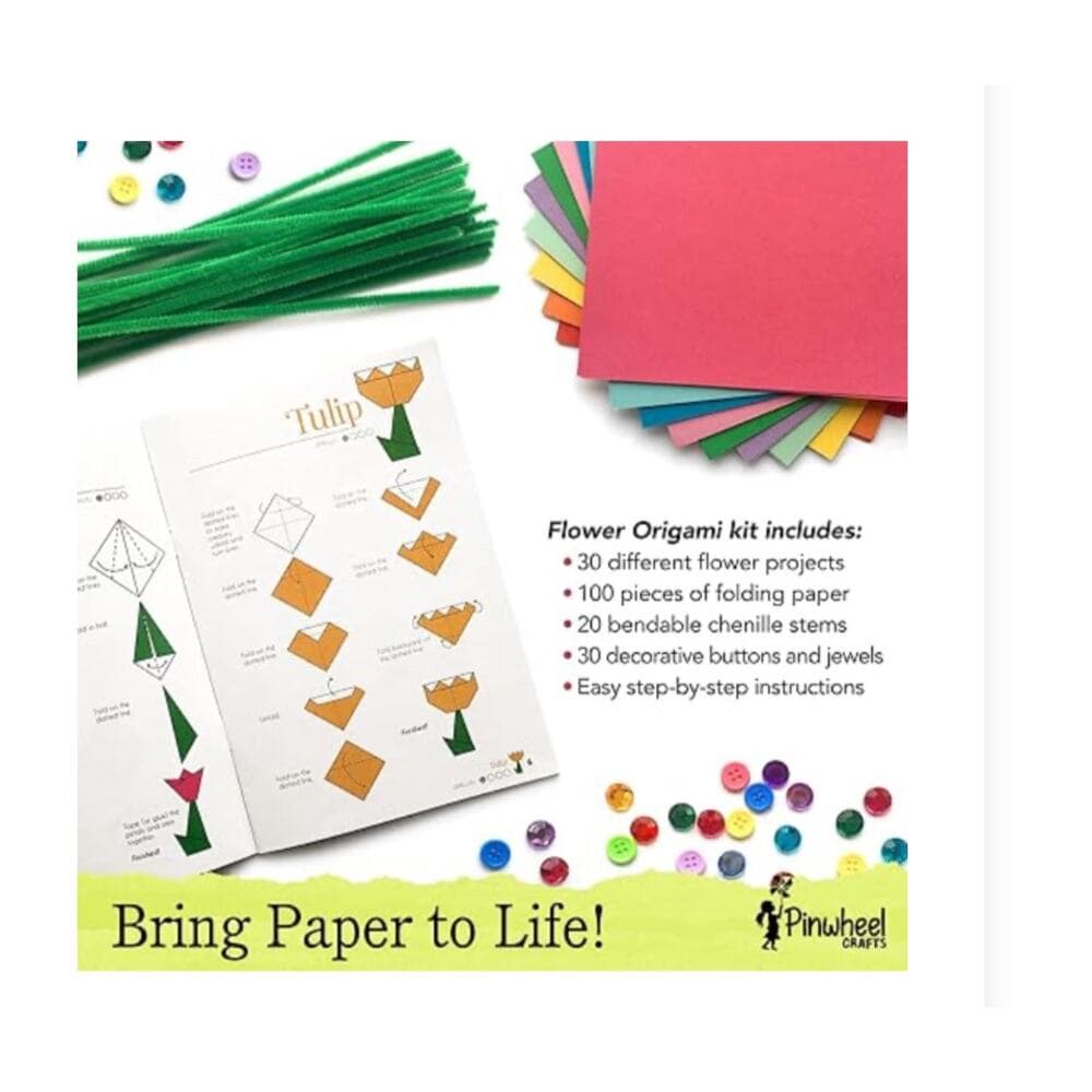 Pinwheel Crafts Origami Kit for Kids Ages 8-12r Kit for Kids - Thumbnail 2