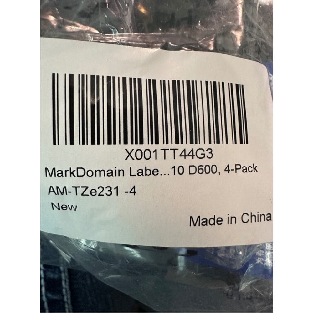 MarkDomain Label Tape 4-Pack Laminated White 0.47" D600 Label Maker - Thumbnail 5