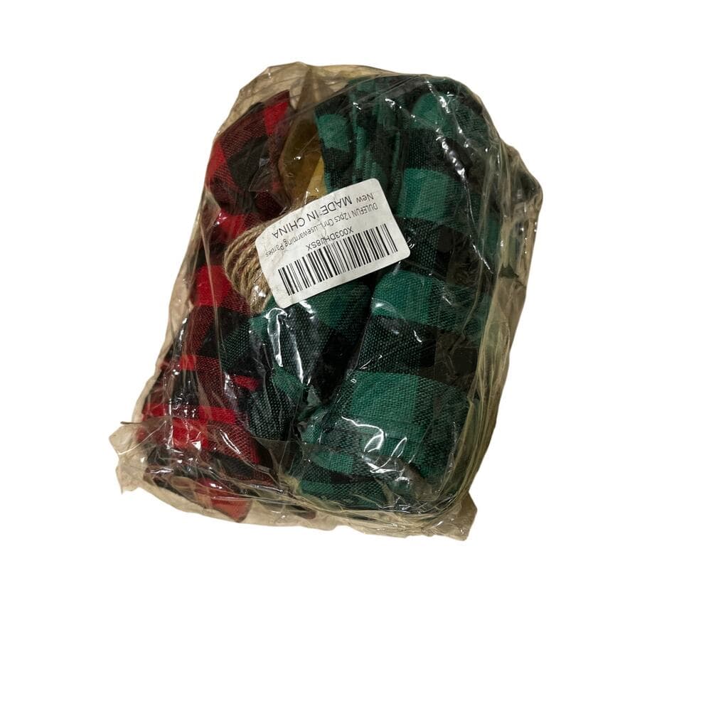 12 Christmas Wine Burlap Bags! Perfect for adding a rustic touch - Thumbnail 7