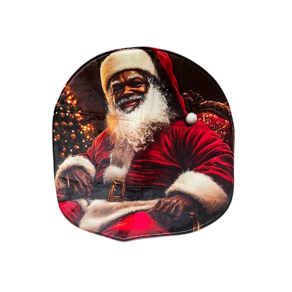 Santa Claus Pattern Round Floor Mat for Living Room, Coffee Table, Bedroom - Thumbnail 6