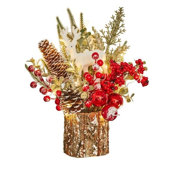 Xmas Decor Small Christmas Tree with Lights - Artificial Tabletop Lighted - Thumbnail 10