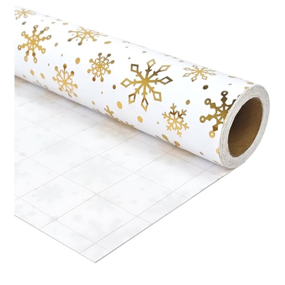 LDGOOAEL Mini Short Small Christmas Wrapping Paper Roll (17 inches X 32.8 feet) - Thumbnail 7