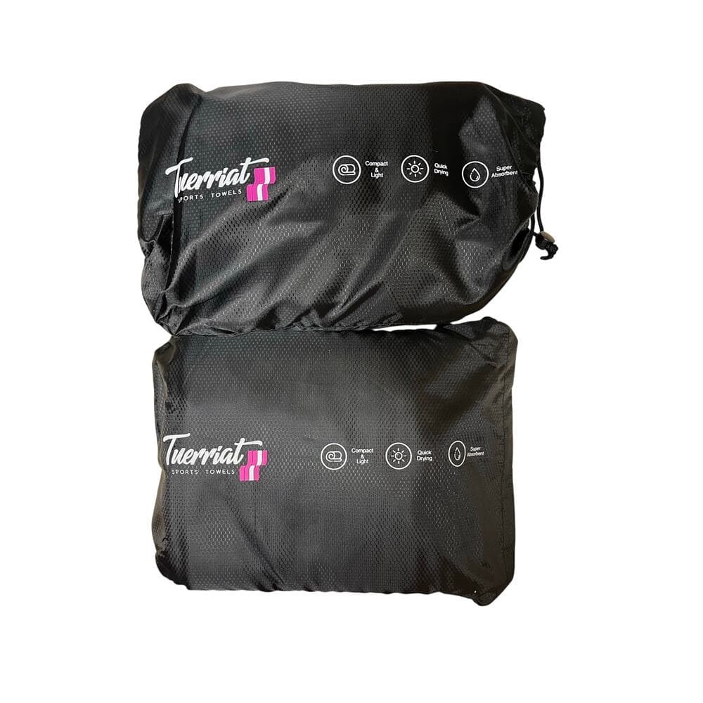 2 Tuerriat Sports Towels Blue New 90cm X 40cm Medium & 130cm X 60cm Large - Thumbnail 8