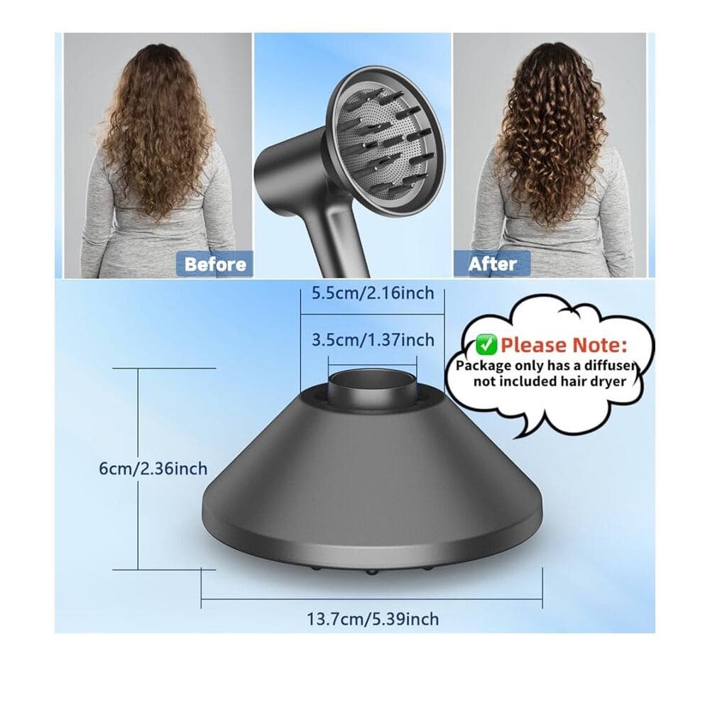 Hair Dryer Diffuser for Curly Hair and Natural Wavy Attachment for Hair Dryer - Thumbnail 4